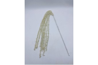 ΤΕΧΝΗΤΟ ΚΛΑΔΙ ΚΡΕΜΑΣΤΟ BEADS 90CM WHITE AF-23081