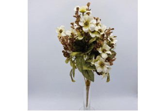 TEXNHTO BUSH SPRING LILLIES x 9 GOLDEN STEM 41CM CREAM AF-24302CR