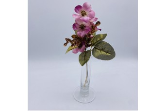 TEXNHTO ΚΛΑΔΑΚΙ SPRING LILLΥ SINGLE GOLDEN STEM PINK 25cm AF-24309PNK