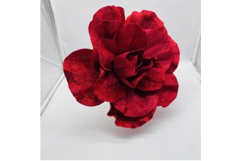 GIANT ROSE 38CM VELVET BORDEAUX AF-R38BDX