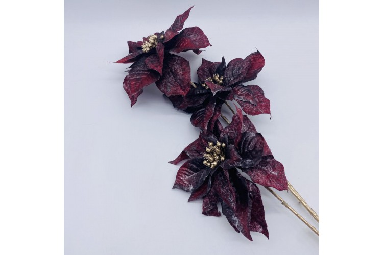 TEXNHTO ΚΛΑΔΙ GOLDEN STEM ΑΛΕΞΑΝΔΡΙΝΑ x 3 84cm BORDEAUX AF-222301-1