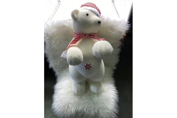 CANDY BEAR 60CM ΜΕ ΚΑΣΚΟΛ/ΣΚΟΥΦΟ RED/WHITE CD-A-2430