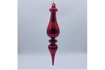 ΣΤΟΛΙΔΙ ΓΥΑΛΙΝΟ DROP 32*7CM ANTIQUE RED CD-B-23158