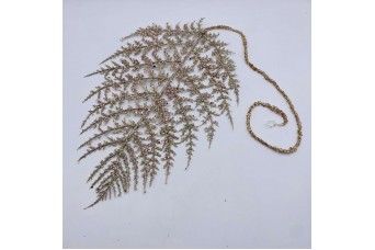 ΚΡΕΜΑΣΤΟ ΦΥΛΛΟ FERN LEAF 40*58*100CM CHAMPAGNE GLITTER CD-CB-19571