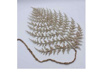 ΚΡΕΜΑΣΤΟ ΦΥΛΛΟ FERN LEAF 48*33*100CM CHAMPAGNE GLITTER CD-CD-26727