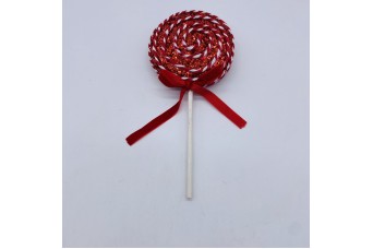 LOLLIPOP ΣΕ STICK D:10cm RED CD-LP-32239-10