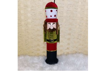 VELVET NUTCRACKER CRAZY HAT 13*10*48CM RED/GREEN CD-OB-103045