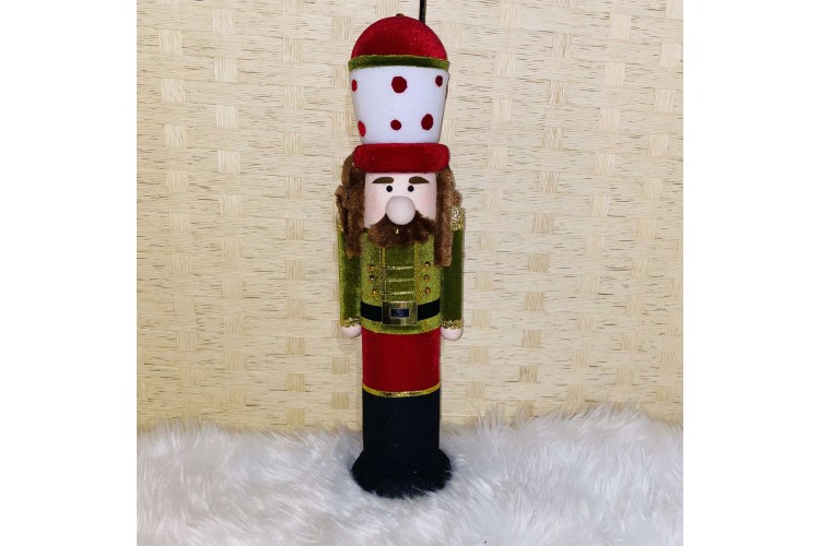 VELVET NUTCRACKER CRAZY HAT 13*10*48CM RED/GREEN CD-OB-103045