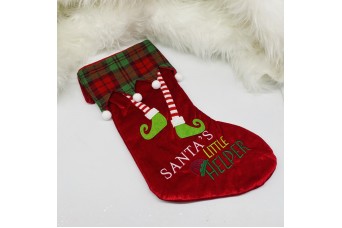 ΜΠΟΤΑ SANTA'S HELPER 50*20*25CM RED/GREEN CD-TS-CUU020