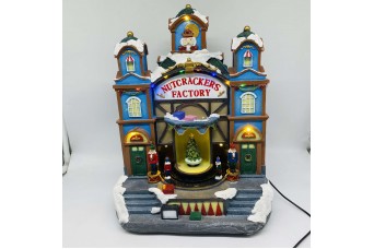 ΧΡ.ΠΑΡΑΣΤΑΣΗ NUTCRACKER FACTORY 38*35,5*28cm ΚΙΝΗΣΗ/ΦΩΤΑΚΙΑ/ΜΟΥΣΙΚΗ 3AA CD22-ZS0