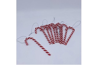 CANDY CANES ΜΠΑΣΤΟΥΝΑΚΙΑ S/10 12CM RED/WHITE CD23-LH22003A