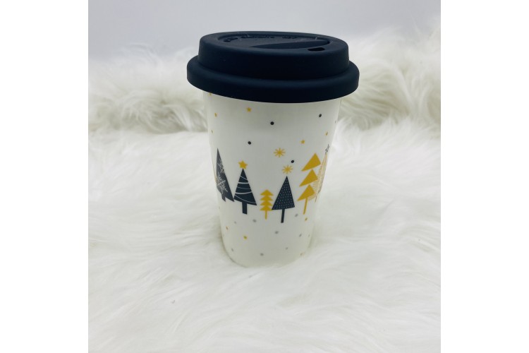 ΠΟΤΗΡΙ ΚΑΦΕ JOY 9.5*9.5*14cm WHITE/GOLD CD23-N16