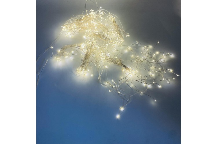 FIRECRACKER CURTAIN x 10 3M*(0.30/0.50/0.70) 450LED SILVER STEADY WHITE WARM IP4