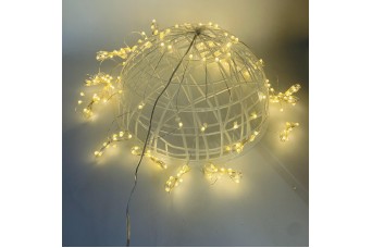 JELLYFISH BIG MICROLED D.30CM H.100CM 120LED SILVER STEADY WARM WHITE IP44 LJa12