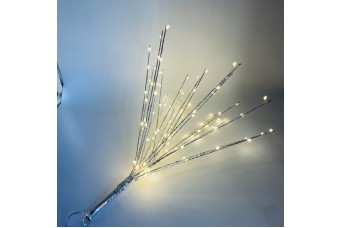EXPLOSION STAR D.50CM 120LED SILVER STEADY WARM WHITE IP44 LSa120-d50-sWW