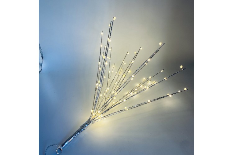 EXPLOSION STAR D.50CM 120LED SILVER STEADY WARM WHITE IP44 LSa120-d50-sWW