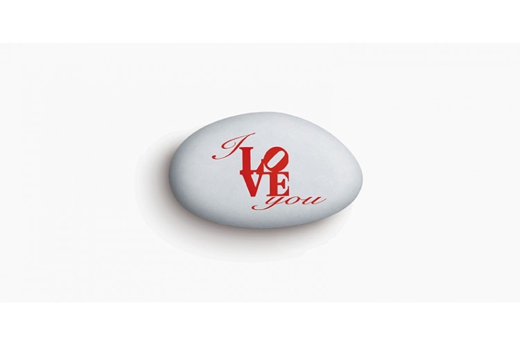 Κουφέτα Bijoux Supreme "Προτάσεις" "I Love You" Κουτί 1kg, Λευκό-Κόκκινο