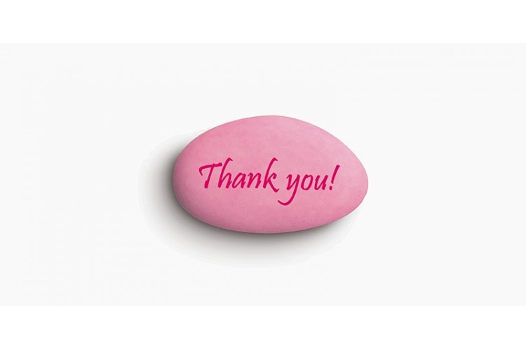Κουφέτα Bijoux Supreme "Προτάσεις" "Thank You" Κουτί 1kg, Ροζ Ανοιχτό-Ροζ
