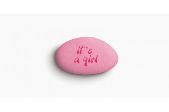 Κουφέτα Bijoux Supreme "Προτάσεις" "It's A Girl" Κουτί 1kg, Ροζ Ανοιχτό-Ροζ