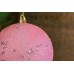 Χριστουγεννιάτικη Μπάλα Ροζ με Πούλιες 10cm CD19-4098