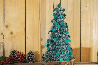 Δέντρο Tinsel Κυκλάκια 48cm Πετρόλ CD48-6655-1