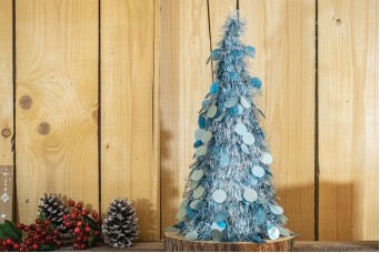 Δέντρο Tinsel Κυκλάκια 48cm Arctic Blue CD48-6655-3