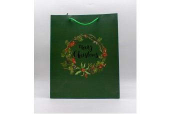 Τσάντα Δώρου Στεφάνι/Ευχή 26*32*12cm Pine Green