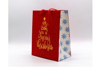 Τσάντα Δώρου Δέντρο/Ευχή  18*23*10cm Christmas Red