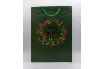Τσάντα Δώρου Στεφάνι/Ευχή 31*42*12cm Pine Green