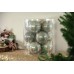 12τεμ Γυάλινες Μπάλες 10cm Platinum CDR-N16048C-PLA