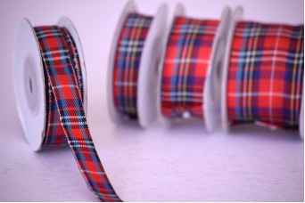 Κορδέλα Υφασμάτινη Καρώ Xmas 15mm x 10m RB114111-1.5-33