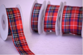 Κορδέλα Υφασμάτινη Καρώ Xmas 25mm x 10m RB114111-2.5-33