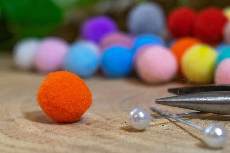 Pom Poms 15mm Πορτοκαλί 50τμχ FI140318-15-9