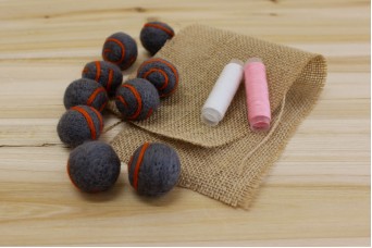 10τεμ Μπάλες από Μαλλί Felt 3cm Γκρι FI0291G