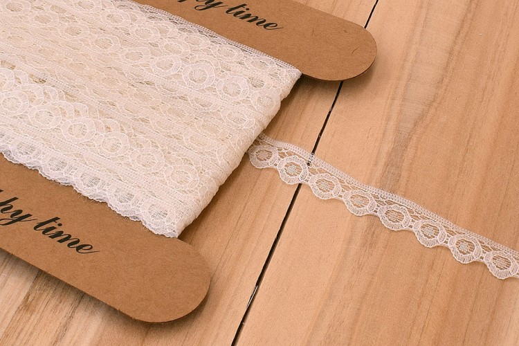 Δαντέλα Κύκλοι Μονό Τελείωμα 12mm x 20yd LCW129I