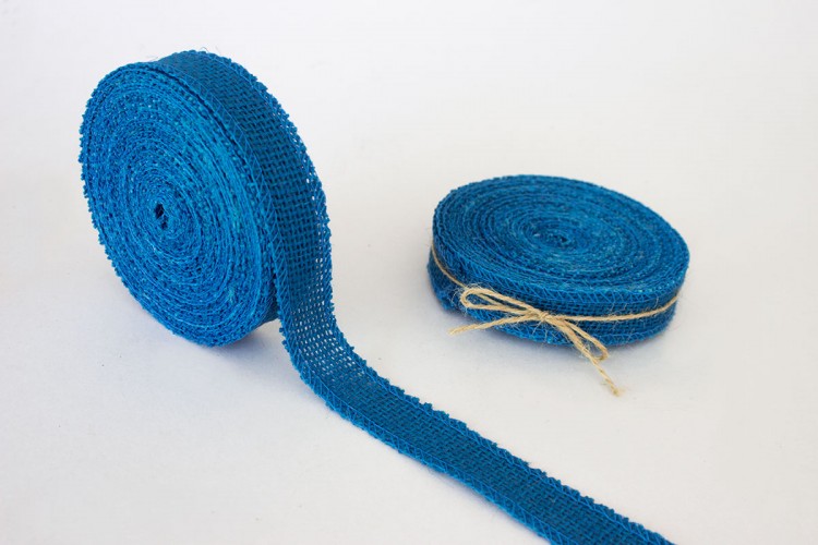 Κορδέλα Λινάτσας 25mm x 10yd Μπλε R0187BL Κορδέλα Λινάτσας 25mm x 10yd Μπλε R0187BL