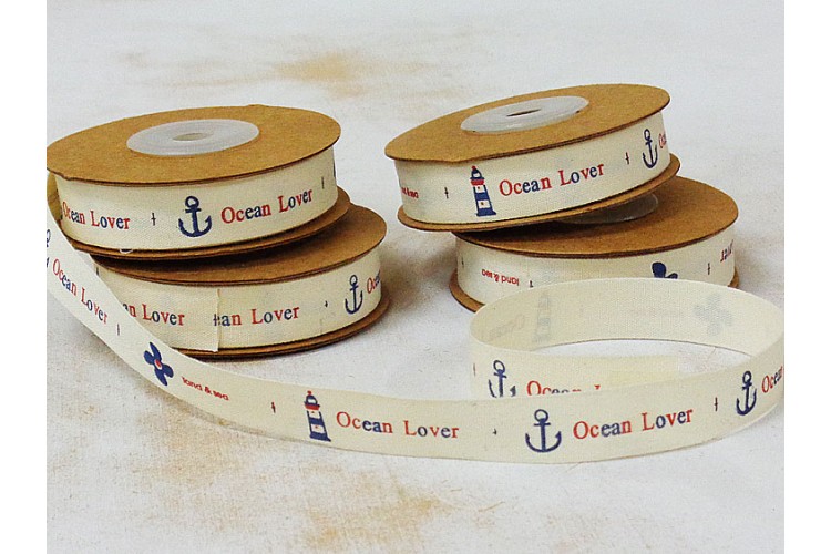 Κορδέλα Ocean Lover 15mm x 10m R059-5