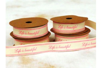 Κορδέλα Life Is Beautiful 20mm x 10yd R4772-1