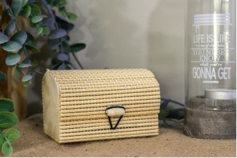 Κουτί Μπαουλάκι Bamboo 6x6x9cm WI-4660