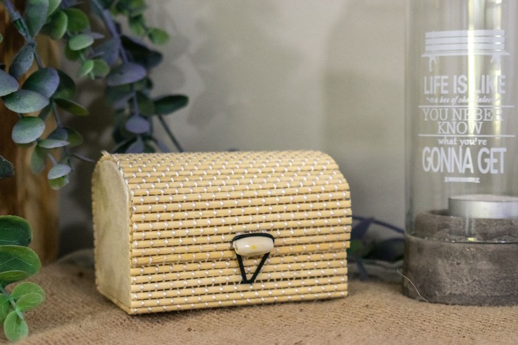 Κουτί Μπαουλάκι Bamboo 6x6x9cm WI-4660