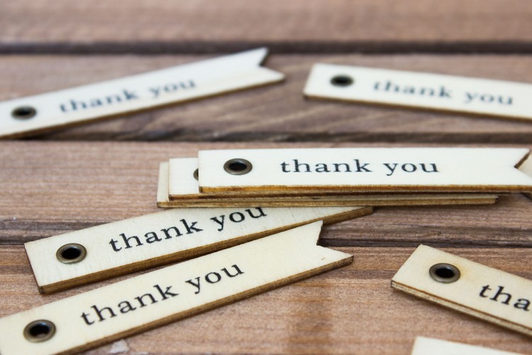 Ξύλινο Καρτελάκι "Thank You" 10τεμ. WI4616