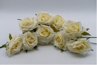 White Τριαντάφυλλο Μπουμπούκι Pick 7cm Πακέτο 12τεμ