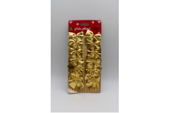 Μεταλλιζέ Φιόγκος Χρυσός 12τεμ 5.5*6cm
