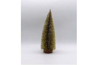 Χριστουγεννιάτικο Δέντρο Mini/Γραφείου 30cm Χιονισμένο Χρυσό