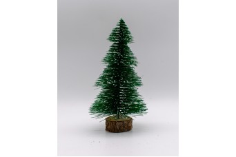 Χριστουγεννιάτικο Δέντρο Mini/Γραφείου Έλατο 18cm Χιονισμένο Πράσινο