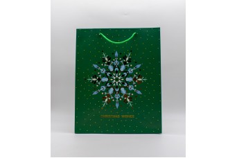 Τσάντα Δώρου Νιφάδα 26*32*12cm Arctic Blue