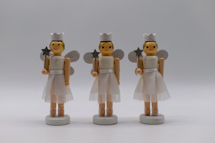 Πακέτο S/3 Νεραΐδες 13cm Glitter Λευκό