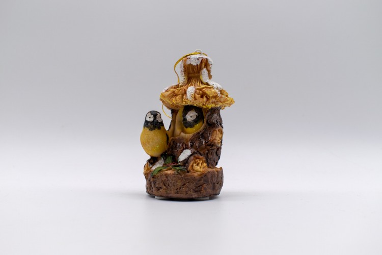 Στολίδι Φωλιά Πουλιών/Κορμός Resin 6*5*9cm