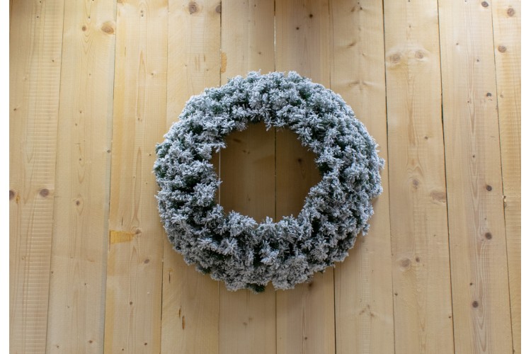 Στεφάνι Sugar Pine Χιονισμένο D.80cm 450tips