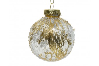 Μπάλα Άθραυστη/gold Lace D8cm Luxury
